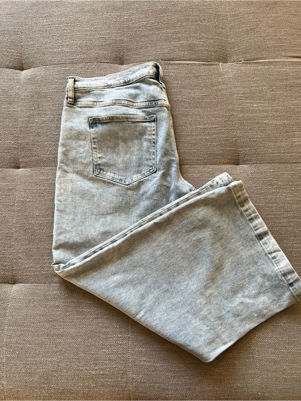 GAP High Rise Stride Ankle Jeans Size 35 20R Light Wash Wide Leg